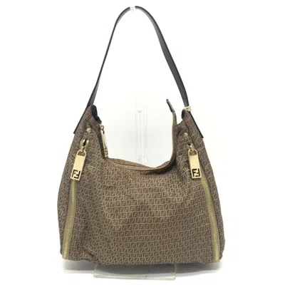 Pre-owned Fendi Zucca Beige Zucca Shoulder Bag ()