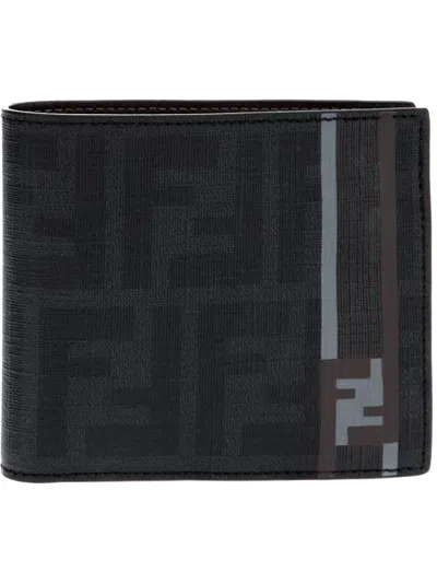 Fendi 'zucca Bifold Wallet- In Black