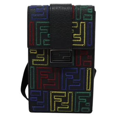 Pre-owned Fendi Zucca Black Canvas Clutch Bag ()