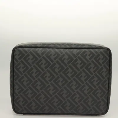 Pre-owned Fendi Zucca Black Canvas Clutch Bag ()