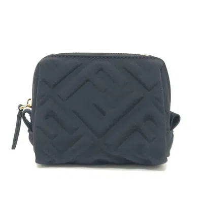 Pre-owned Fendi Zucca Black Canvas Pouch Wash Bag ()