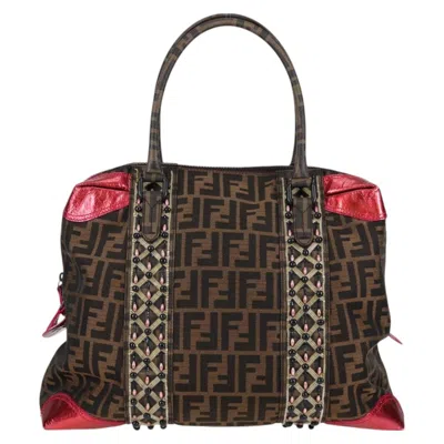 Pre-owned Fendi Zucca Black Canvas Tote Bag ()