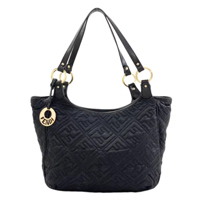 Pre-owned Fendi Zucca Black Nylon Tote Bag ()