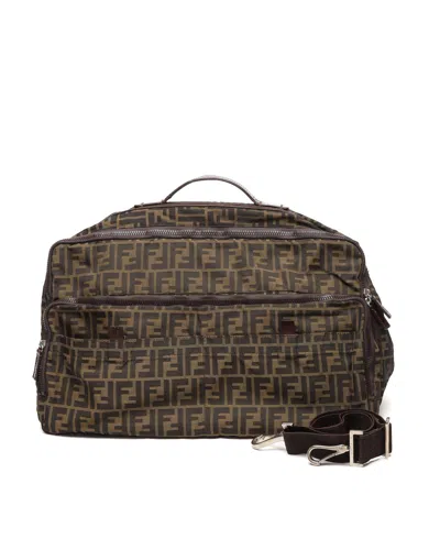 Fendi Zucca Boston Bag In Pink