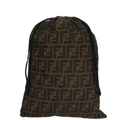 Pre-owned Fendi Zucca Brown Canvas Clutch Bag ()