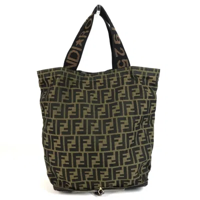 Pre-owned Fendi Zucca Brown Canvas Eco-bag Handbag Tote Bag ()