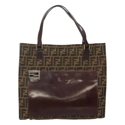 Pre-owned Fendi Zucca Brown Canvas Tote Bag ()
