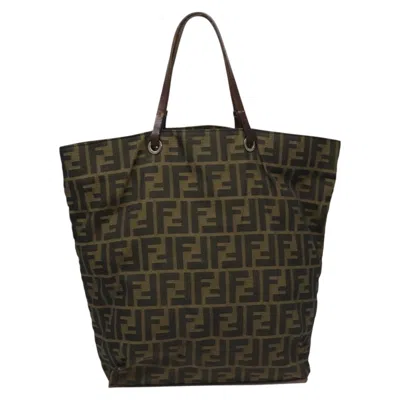 Pre-owned Fendi Zucca Brown Canvas Tote Bag ()