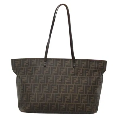 Pre-owned Fendi Zucca Brown Canvas Tote Bag ()