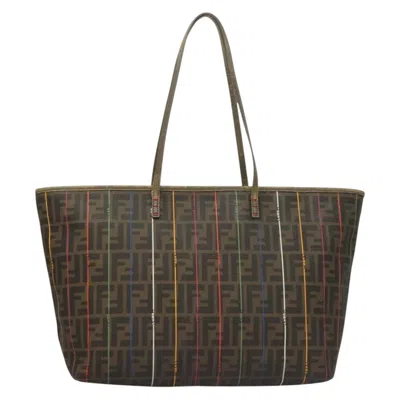 Pre-owned Fendi Zucca Brown Canvas Tote Bag ()