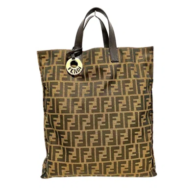 Fendi Zucca Brown Canvas Tote Bag ()