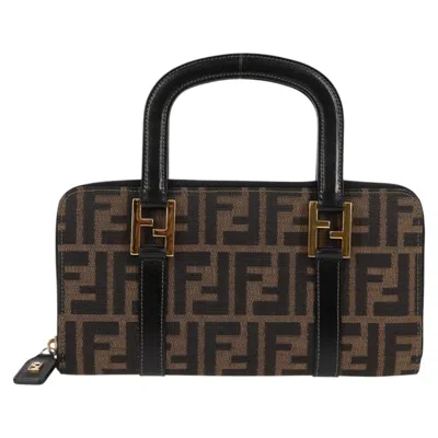 Pre-owned Fendi Zucca Brown Canvas Wallet  ()