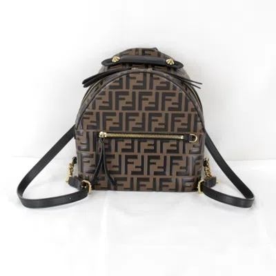 Pre-owned Fendi Zucca Brown Pvc Leather Backpack ()