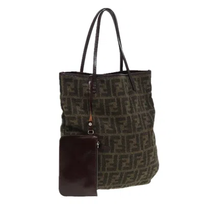 Pre-owned Fendi Zucca Brown Wool Tote Bag ()