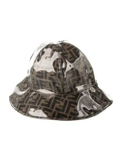 Pre-owned Fendi Zucca Bucket Hat In Brown
