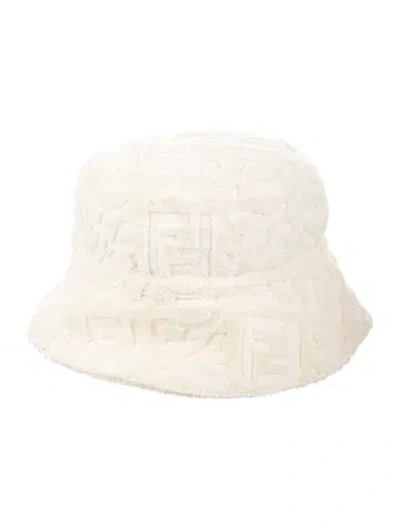 Pre-owned Fendi Zucca Bucket Hat. In Neutral