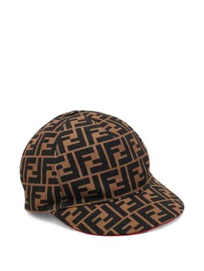 Pre-owned Fendi Zucca Canvas Baseball Cap In Brown