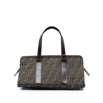 Pre-owned Fendi Zucca Canvas Handbag In Brown
