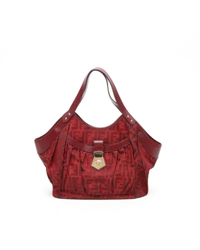 Fendi Zucca Chef Bag In Red