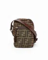 Fendi Zucca Crossbody Bag In Brown
