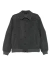 Fendi Men Double Wool Jacket With Ff Detail In Gray