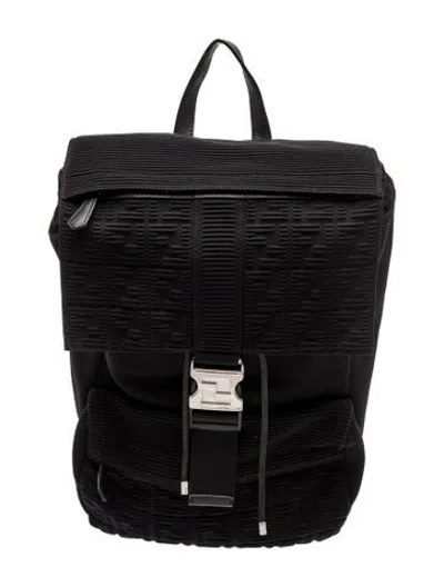 Pre-owned Fendi Zucca Ff Backpack In Black