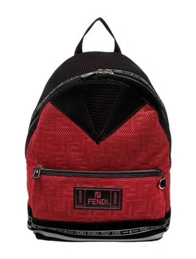 Pre-owned Fendi Zucca Ff Backpack In Red