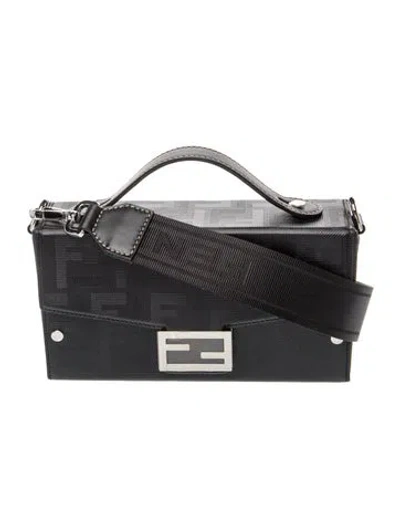 Pre-owned Fendi Zucca Ff Baguette 2023 In Black