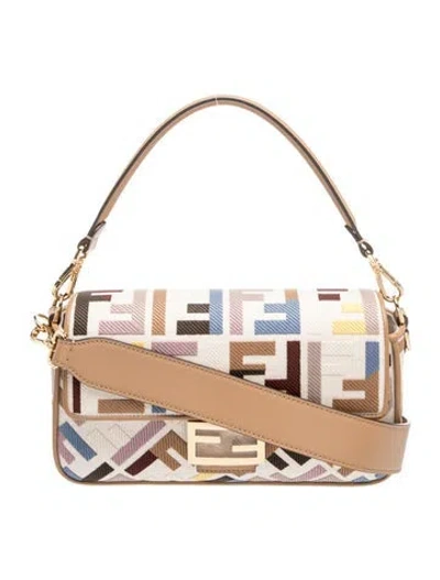 Pre-owned Fendi Zucca Ff Baguette 2024 In Neutral