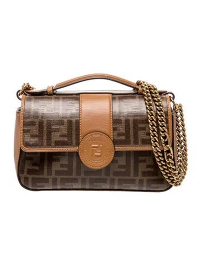 Pre-owned Fendi Zucca Ff Baguette In Brown