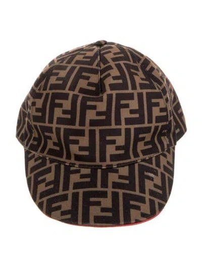 Pre-owned Fendi Zucca Ff Baseball Cap In Black