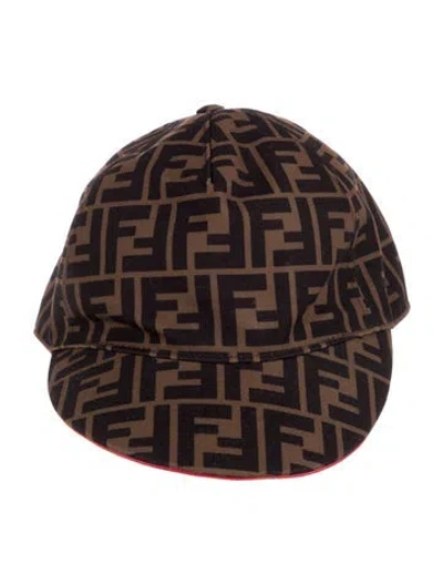 Pre-owned Fendi Zucca Ff Baseball Cap In Brown