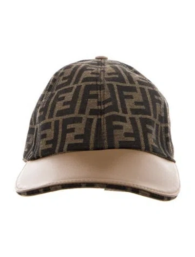 Pre-owned Fendi Zucca Ff Baseball Cap In Brown