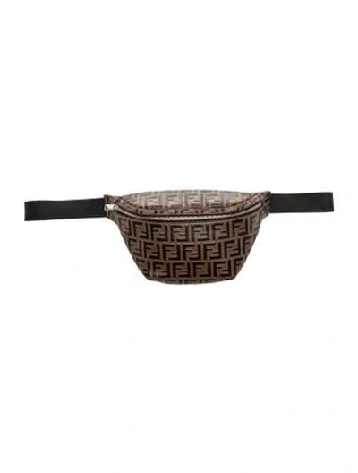 Pre-owned Fendi Zucca Ff Belt Bag In Brown