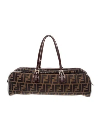 Pre-owned Fendi Zucca Ff Boston In Brown