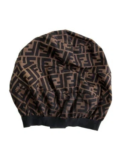 Pre-owned Fendi Zucca Ff Bucket Hat In Brown