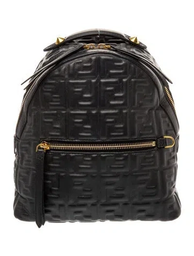 Pre-owned Fendi Zucca Ff By The Way In Black
