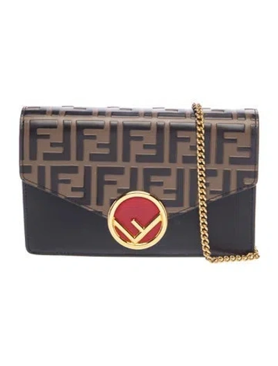 Pre-owned Fendi Zucca Ff Clutch In Multi