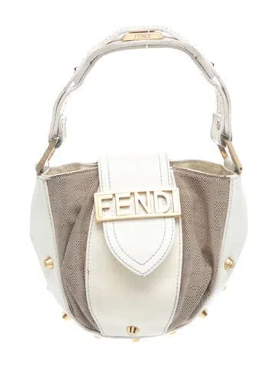Pre-owned Fendi Zucca Ff Croissant Vintage In Brown