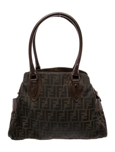 Pre-owned Fendi Zucca Ff Du Jour Vintage In Brown