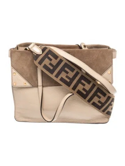Pre-owned Fendi Zucca Ff Flip In Neutral