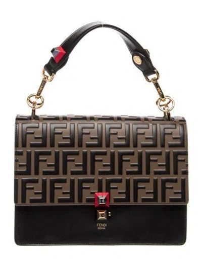 Pre-owned Fendi Zucca Ff Kan I In Brown