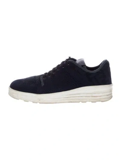 Pre-owned Fendi Zucca Ff Logo Athletic Sneakers In Blue