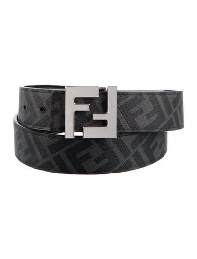 Pre-owned Fendi Zucca Ff Logo Belt Kit In Multi
