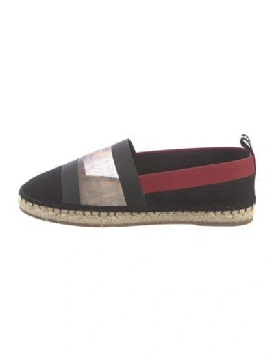 Pre-owned Fendi Zucca Ff Logo Canvas Espadrilles In Black