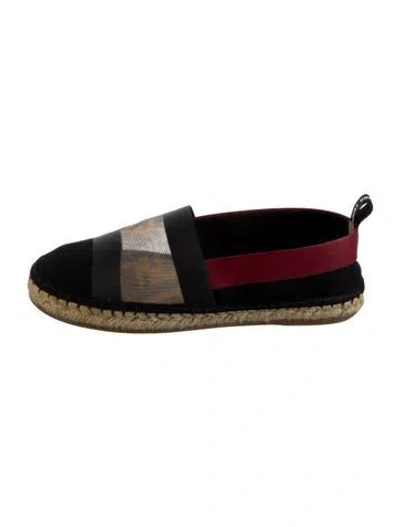 Pre-owned Fendi Zucca Ff Logo Canvas Espadrilles In Burgundy