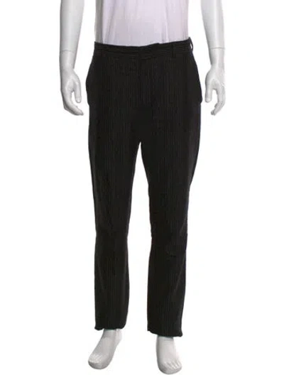 Pre-owned Fendi Zucca Ff Logo Corduroy Pants In Black