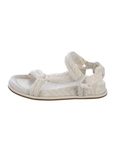 Pre-owned Fendi Zucca Ff Logo Espadrilles In Multi