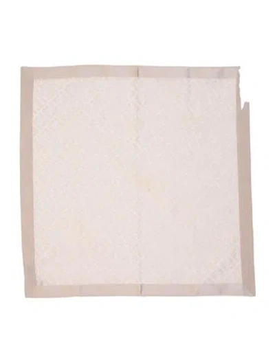 Pre-owned Fendi Zucca Ff Logo Graphic Print Scarf In Neutrals