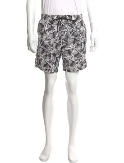 Pre-owned Fendi Zucca Ff Logo Jogger Shorts In Green